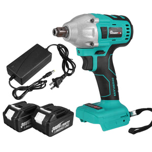 18V Brushless Electric Impact Wrench With LED Light W/ 2pcs 22800mAh Li-ion Battery