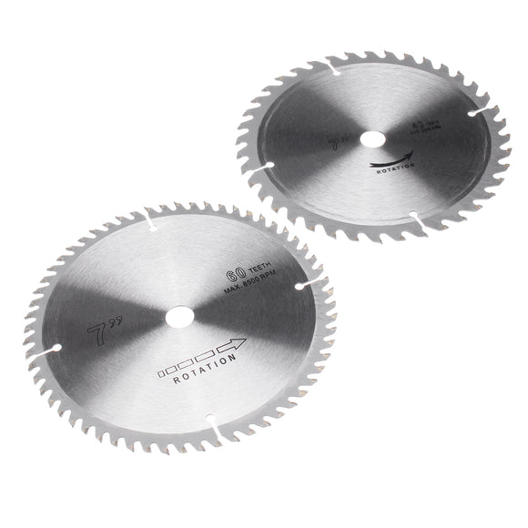 2pcs 180mm Circular Wood Saw Blade 40 and 60 Teeth Disc Woodworking Cutting Tool