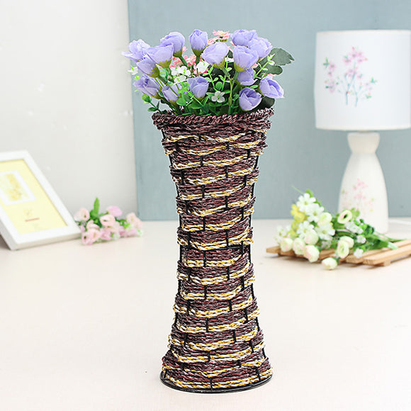 28cm Vine Rotin Rattan Vase Zakkz Flower Bottle Ornaments Flower Arrangement Home Decor