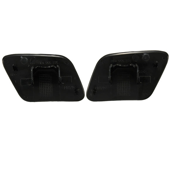 A Pair of Left Right Bumper Headlight Headlamp Washer Cap Cover for Audi A4 B6 Quattro