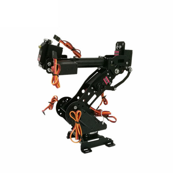 7 DOF Black Mechanical Aluminum Alloy Robot Arm for Arduino