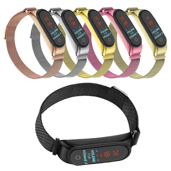 Bakeey Magnetic Watch Band Full Steel Watch Strap for Xiaomi mi band 4 Smart Watch