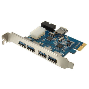 PCI-E Express Adapter 4 Port USB 3.0 HUB Internal Expansion Card