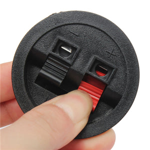 2 Way Speaker Box Binding Post Terminal Cup Round Spring Clip