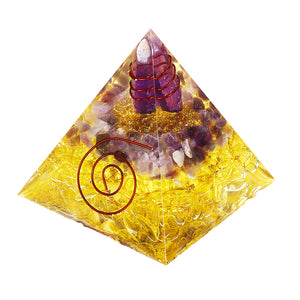 Himalayas Stone Orgone Pyramid Energy Generator Tower Home Reiki Healing Crystal Room Decorations