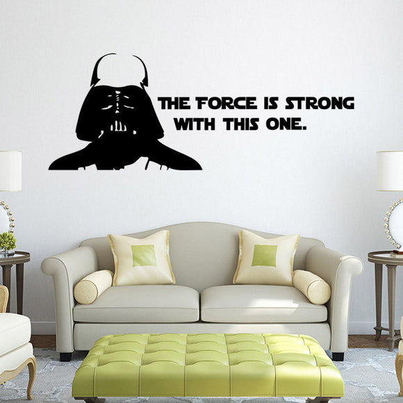 W-2 Darth Vader Alphabet Wall Stickers Removable  -  BLACK