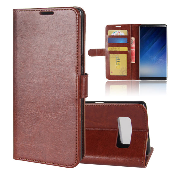 Bakeey Bracket Flip Wallet Card Slots PU Leather Case for Samsung Galaxy Note 8