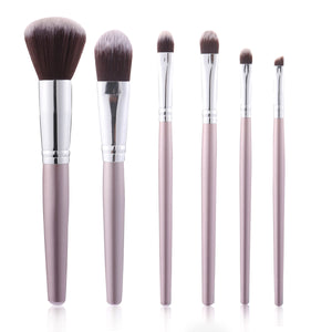 6pcs Luckyfine Soft Makeup Brushes Set Foundation Blend Lips Liner Eye Shadow Powder Cosmetics Tool