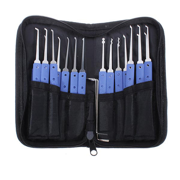 DANIU 18 in 1 Stainless Steel Lock Pick Set Locksmith Tools