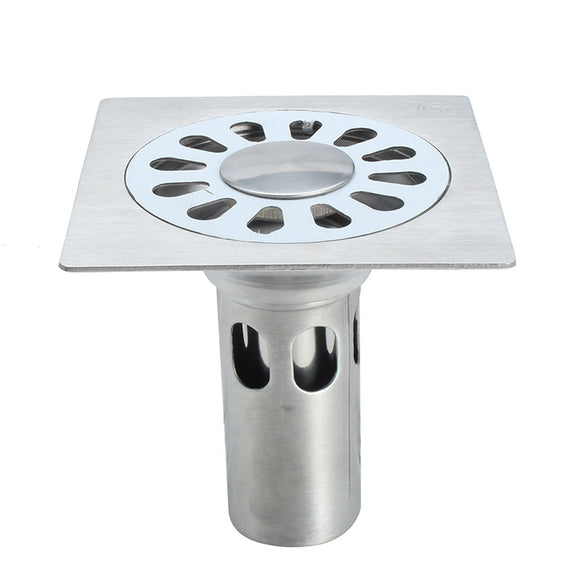 10cm Stainless Steel Floor Drain Double Anti Odor Square for Bathroom Kitchen Shower