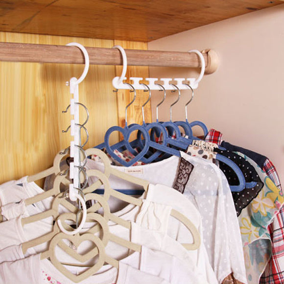 8pcs Space Saver Wonder Hanger Magic Clothes Hook Closet Organizer Multifunctional Rack