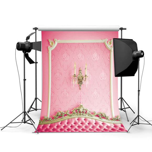 3x5ft Pink Bedside Photography Backdrop Studio Prop Background