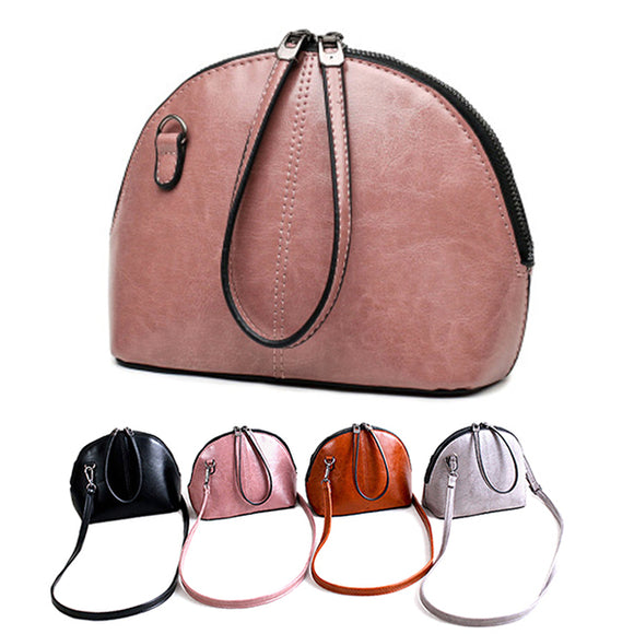 Women PU Leather Fashion Minimalist Crossbody Bag Shoulder Bag Solid Casual Shell Bag