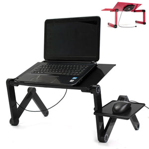 Portable Adjustable Foldable Laptop Notebook PC Desk Table Vented Stand Bed Tray