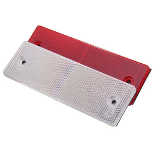 Rectangle Side Marker Reflector Red/White for Trailer Caravan Van Truck Lorry