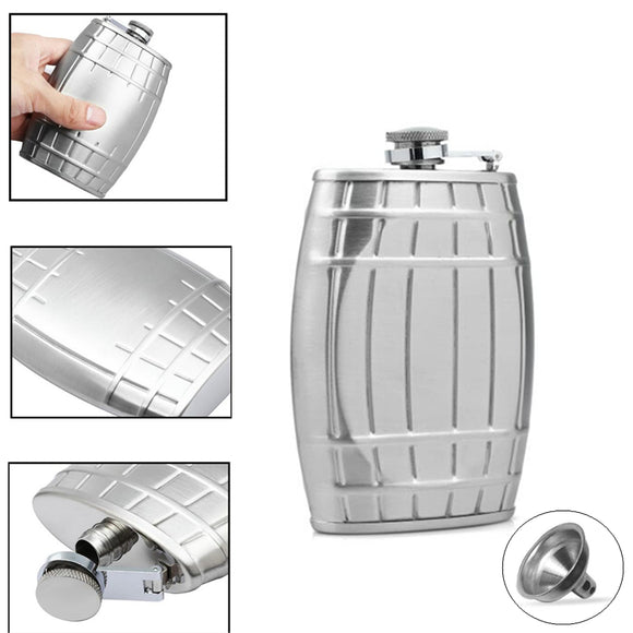 IPRee Outdoor 6oz Liquor Bottle Portable Stainless Steel Hip Flask Whiskey Funnel Travel Drinkware