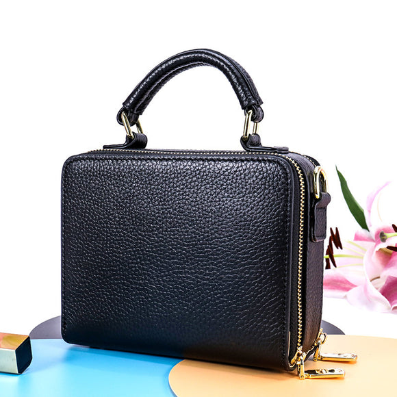 Women Genuine Leather Large Capacity Crossbody Bag Fashion Handbag