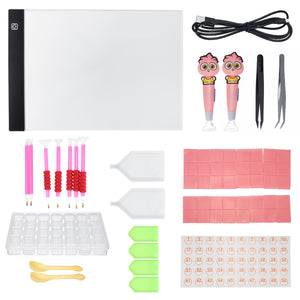 90Pcs LED Light Pad Board Stand Holder DIY Diamond Embroidery Painting Tools Kit