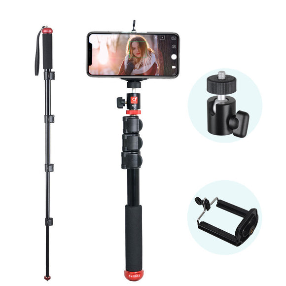 F096-52 Universal Trekking Pole Selfie Stick Multi-function Monopod for Mobile Phones Action Video Camera Gopro