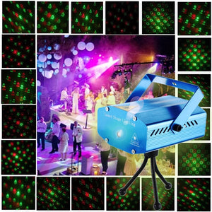 Blue Mini Laser Light Twenty Christmas Light Decor Snowflake Christmas Tree Santa Claus Crutche