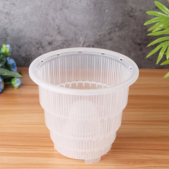 5/6/7 Inch PP Plastic Clear Flower Pot Orchid Planter Container Mesh Pot Home Decorations