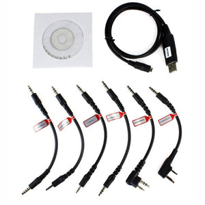 6 in 1 USB Programming Cable For YAESU BAOFENG UV-5R BF-888S For KENWOOD PUXING For Motorola