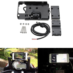 GPS USB Navigation Phone Bracket Charger For BMW S1000R S1000XR R1200GS R1200R