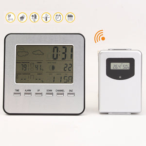 Wireless LCD Display Weather Station Thermometer Clock Humidity Temperature Tester