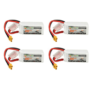 4Pcs XF Power 14.8V 850mAh 4S 70C Lipo Battery XT30 Plug