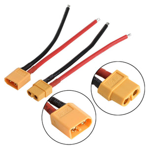 1 Pair XT60 Battery Male And Female Connector Bullet Plug with Silicon 14 AWG Wire And Cable for RC Lithium Polymer Battery