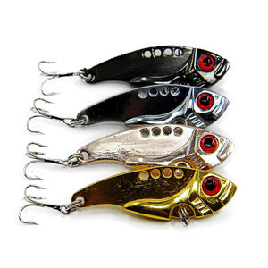 Metal VIB Jig Fishing Lure Multicolor 3D Eyes Bait Tackle Full Swimming Layer Fishing Bait Spoons