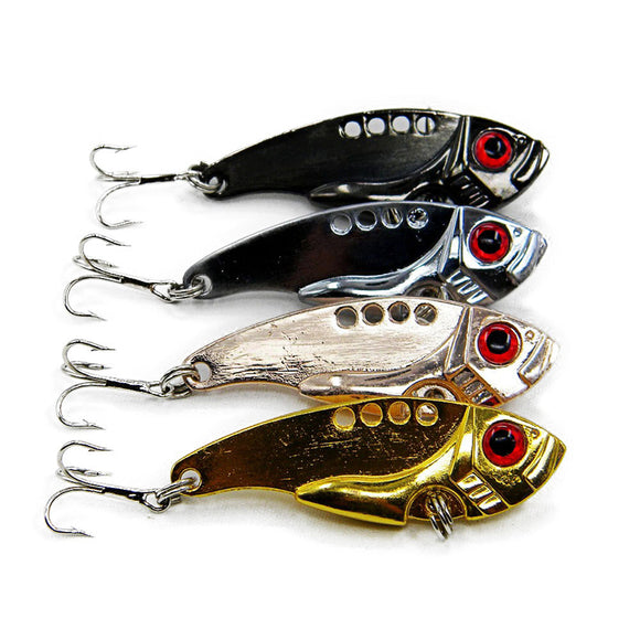 Metal VIB Jig Fishing Lure Multicolor 3D Eyes Bait Tackle Full Swimming Layer Fishing Bait Spoons