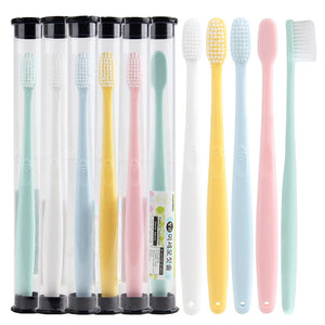 Light Color Single Tube Protable Travel Toothbrush Storage Box Bathroom Tooth Cup