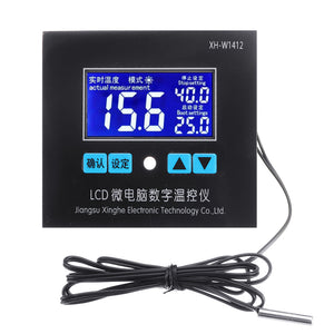 XH-W1412 Microcomputer Digital LCD Display Temperature Controller 0.1 High Precision Temperature Control Instrument