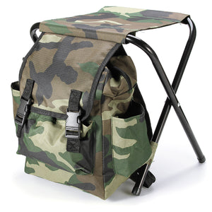 Fishing Chair Outdoor Portable Folding Stool Backpack Portable Folding Fishing Chair Backpack