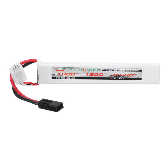 XF Power 7.4V 1500mAh 25C 2S Lipo Battery Small Tamiya Plug