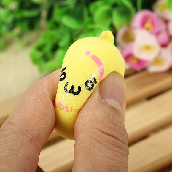 Squishy Toys 4.5cm Slow Raising Kawaii Emoji Simulate Bread Decor Phone Charm Keychain Straps