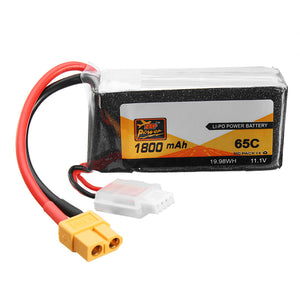 ZOP Power 11.1V 1800mAh 65C 3S Lipo Battery XT60 Plug