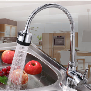 KCASA Kitchen Faucet Solid Brass Pull Tap Flexible Hot Cold Taps Water Outlet