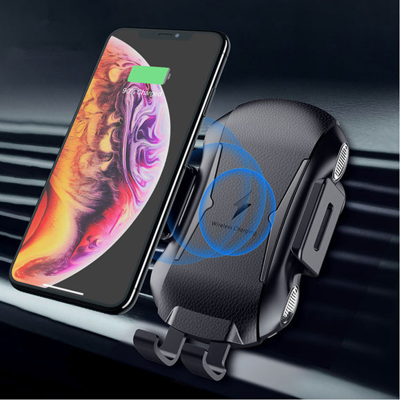 FLOVEME 10W Automatic Clamping Qi Wireless Car Charger For iPhone X Xs Max S9 Note 9 Xiaomi Mix 3