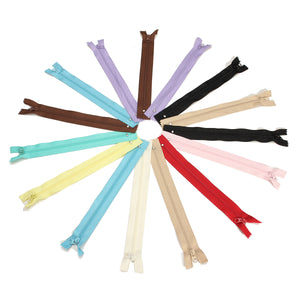 15pcs 20cm Nylon Coil Zippers Tailor Garment Sewing Accessories