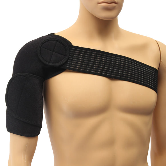 Black Shoulder Brace Support Strap Wrap Belt Dislocation Injury Pain Band