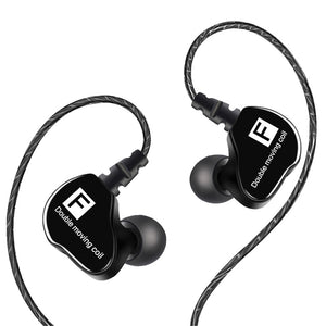 Nabolang F910 Hifi Dual Dynamic Driver Heavy Bass In-ear Earphone Headphone with Mic