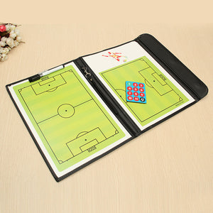 Magnetic Training Football Coaching Board Folder Tactical Kit Soccer Sports