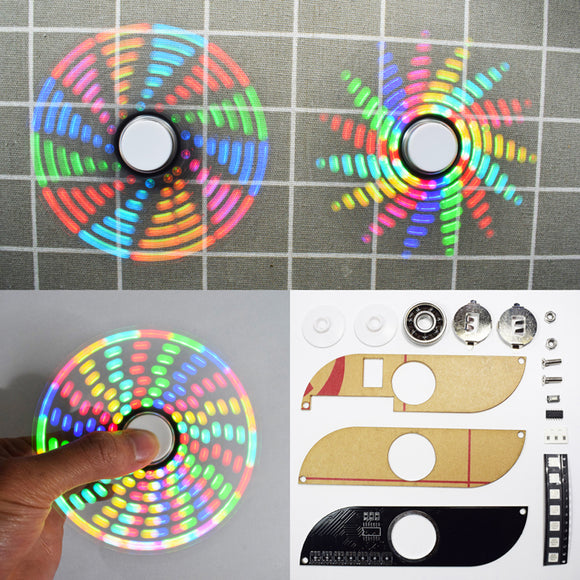 5pcs Geekcreit DIY Full Color Rotating POV DIY LED Flash Kit Hand Spinner Electronic Kit