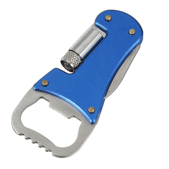 Multifunction Tool Knife Beer Bottle Opener Led Flashlight EDC Tool