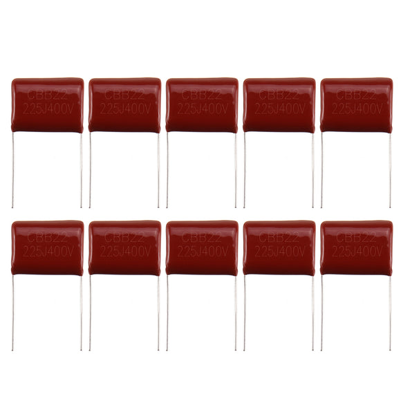 10pcs 400V225J 2.2UF Pitch 20mm 225J400V 225 400V 2200PF CBB Polypropylene Film Capacitor