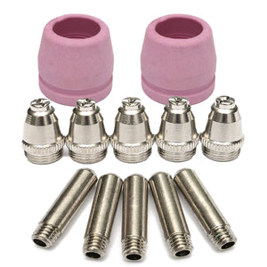 12Pcs Plasma Cutter set of Nozzle Electrode and Cups For LTP5000D LTPDC2000 LTPAC2500