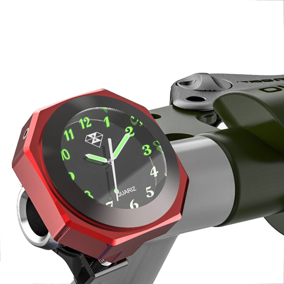 7/8inch 1inch Motorcycle Luminous Handlebar Mount Clock Watch Aluminum Alloy