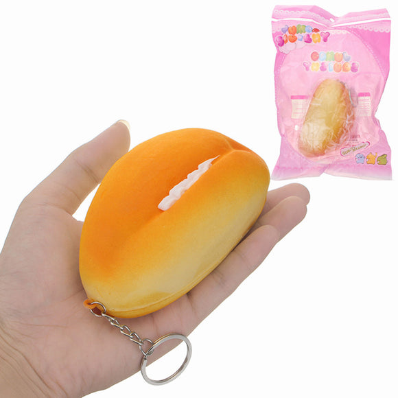 Squishy Cream Bread 12cm Soft Slow Rising Collection Phone Bag Strap Keychain Gift Toy